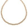 A Lady's 14K Textured Beaded Necklace