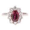A Lady's 1.50ct Ruby & Diamond Ring in 14K