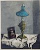 SIGNED In Hebrew. Color Lithograph. Still Life.