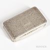 French .950 Silver Snuffbox