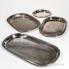 Four French .800 Silver Serving Dishes