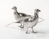 Pair of German .800 Silver Pheasants
