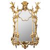 Monumental George III style gilt wood mirror