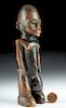 Early 20th C. African Lobi Wood Male Bateba Figure
