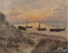 Continental oil on canvas coastal scene, dated 1893, signed G. W.Delsaux, 14'' x 17 3/4''.