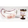 Lusterware Teapot and Goblet