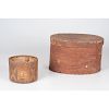 Birch Bark Lidded Hatbox and Measure