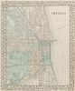 [MAPS OF CHICAGO AND ILLINOIS]. A group of 4 maps and bird's-eye views of Chicago.