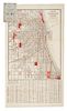 ROEHR, Frank. Map of Chicago. [Chicago, ca 1880].