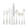 ASSEMBLED TIFFANY & CO. STERLING SILVER FLATWARE SERVICE FOR 24, WITH FITTED CANTEEN