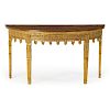 GEORGE III STYLE PARCEL GILT CONSOLE