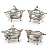 CRICHTON STERLING SILVER SAUCE TUREENS