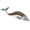 AMERICAN STERLING SILVER MOUNTED HORN DOLPHIN FORM TABLE ORNAMENT