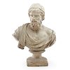 NEOCLASSICAL STYLE BUST OF A ROMAN