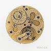 James Beesle Duplex Escapement Watch Movement and Dial