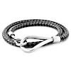 Hermes Black/Grey Leather Double Tour Bracelet