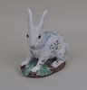An Emile Galle' Pottery Rabbit Vase