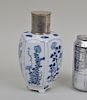 Chinese Blue/White Porcelain Lobed Bottle