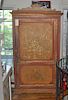 English Chinoiserie Decorated Single Door Armoire