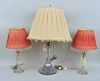 Estate Group Three Glass Lamps