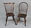 Two American Country Windsor Chairs