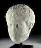 Roman Marble Head Of A Male Youth, ex-Phoenix