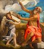 * Michelangelo Anselmi, (Italian, 1492-1554), Saint Jerome Kneeling in a Landscape with an Angel, c. 1540