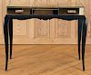 FRENCH CONSOLE TABLE MIRRORED TOP C.1950