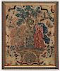 Antique English Pictorial Needlepoint/Tapestry