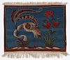 Fine Small Pictorial Kashan Rug, Persia: 2'7'' x 1'11''