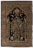 Qum Silk Prayer Rug, Persia: 3'6'' x 5'3''