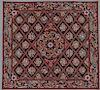 Continental Style Wool Needlepoint Carpet: 12'6'' x 13'8''  