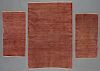 3 Semi-Antique Natural Dye Color Field Rugs, China