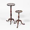 Two George III Style Mahogany Tripod Tables