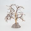 Chinese Silk and Colorless Glass Model of a Tree