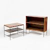 Modern Metal and Wood Low Table and a Similar Shelf
