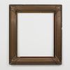 Carved Giltwood Cavetto Frame and a Metallic Wood Reeded Frame