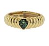 Tiffany &amp; Co 18k Gold Tourmaline Heart Ring 