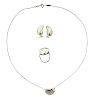 Tiffany &amp; Co Peretti Bean Sterling Ring Necklace Earrings Lot