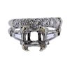 Antique Platinum Diamond Engagement Wedding Ring Mounting Set