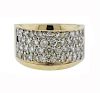 14K Gold Diamond Wide Band Ring