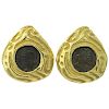 Elizabeth Gage 18k Gold Ancient Coin Earrings