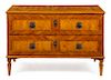 An Italian Parquetry Commode Height 33 1/4 x width 51 x depth 25 1/4 inches.