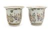 A Pair of Chinese Porcelain Jardinieres Height 13 1/4 inches.