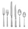 * An American Silver Flatware Service, Tiffany & Co., New York, NY, Hampton pattern, comprising: 12 dinner knives 12 steak knive