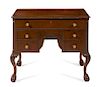 A George II Style Mahogany Lowboy Height 31 x width 37 x depth 19 1/2 inches.