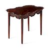A Regency Mahogany Silver Table Height 24 1/2 x width 29 x depth 20 3/4 inches.