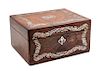 A Regency Brass Inlaid Rosewood Box Width 14 inches.