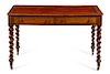 A Victorian Mahogany Writing Table Height 29 x width 47 x depth 24 inches.