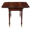 A Victorian Mahogany Drop-Leaf Table Height 28 3/8 x width 36 x depth 21 inches (closed).